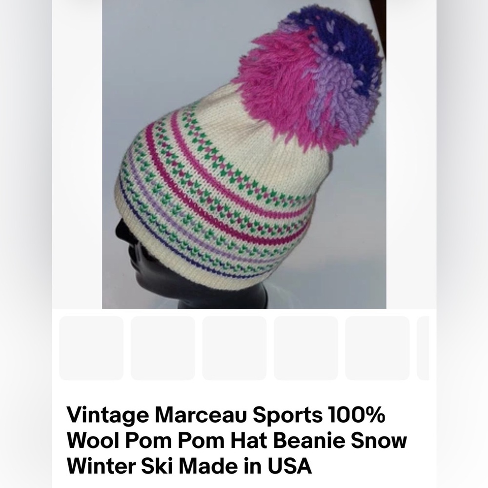 Pink and Purple Pom Pom Beanie